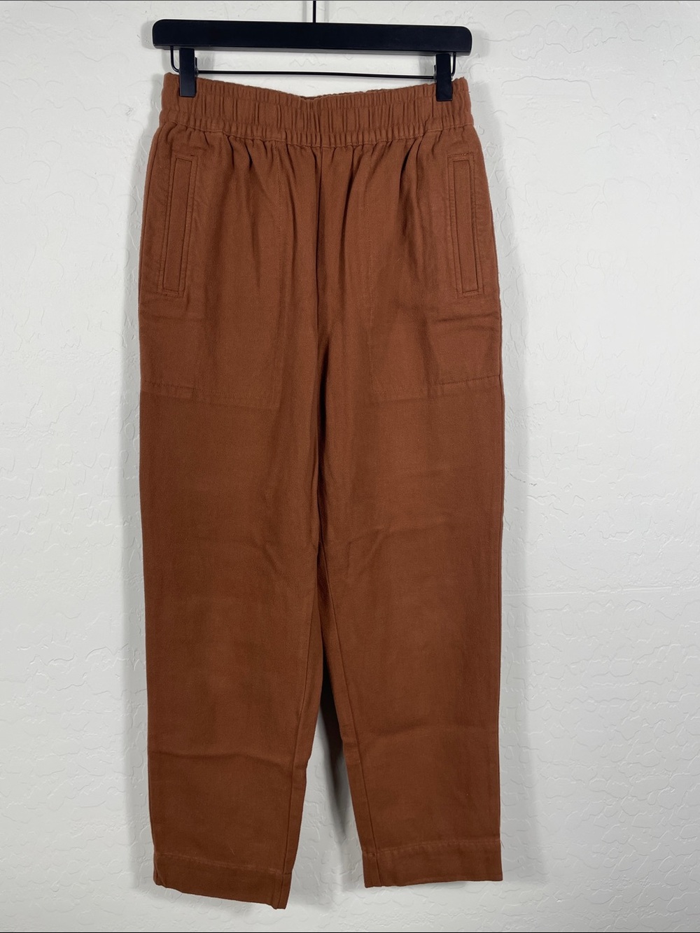 Madewell Rust-Brown High-Rise Elastic Waist Track Pants - Picture 4 of 10